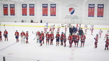 Hockey players on the ice