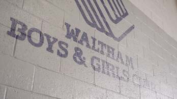 Waltham Boys and Girls Club logo on a wall
